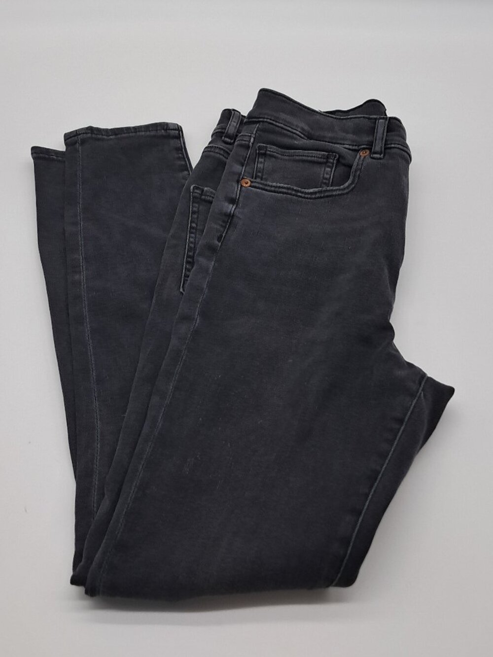 Express Skinny High Rise Faded Gray Legging Jeans Distressed 6/R